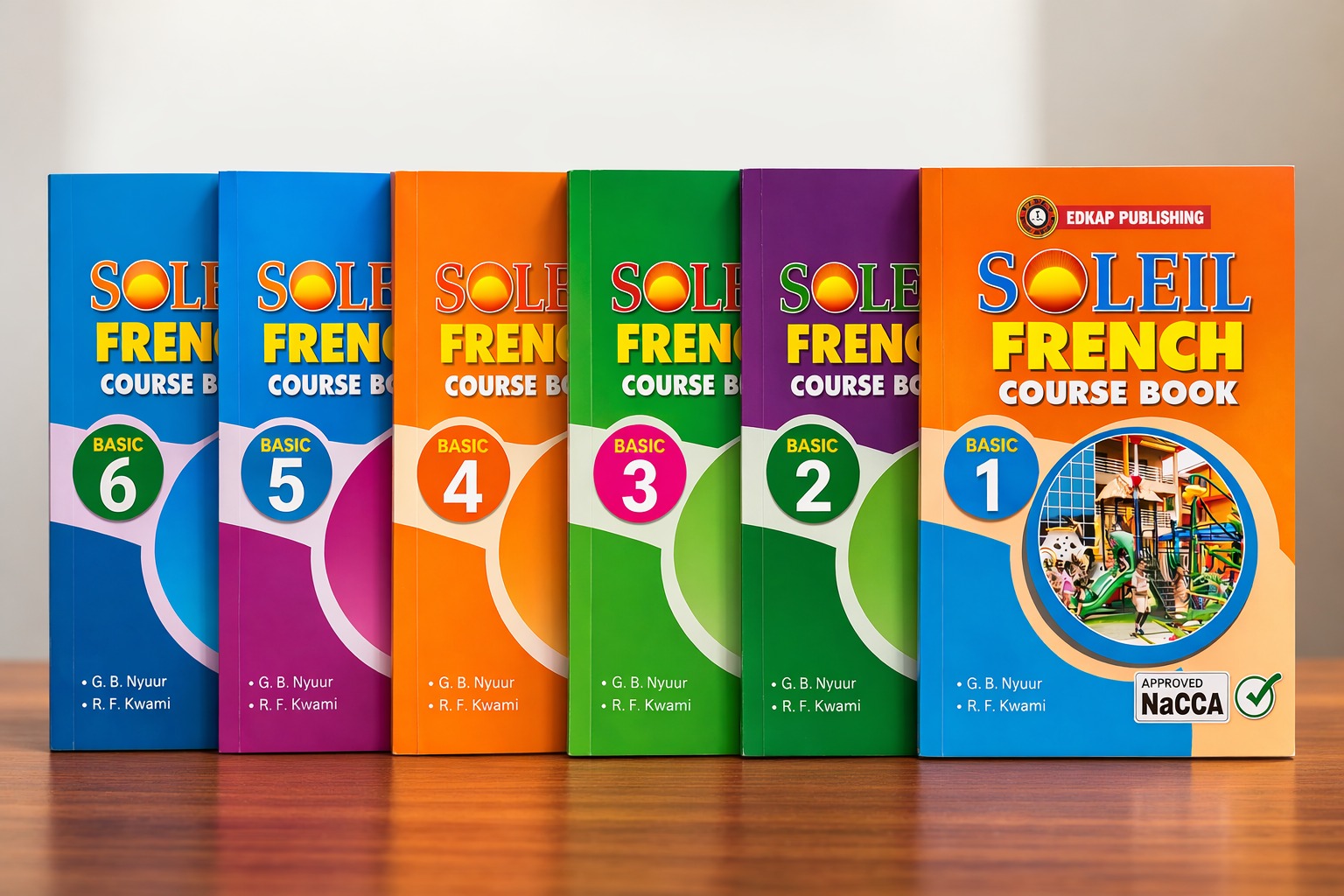 The Soleil French Course Book series by Edkap Publishing — Basic 1 to Basic 6